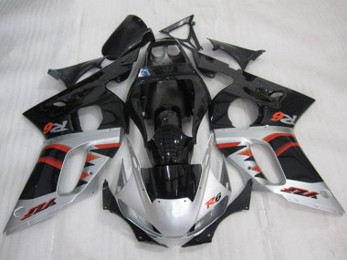 Buy 1998-2002 Yamaha YZF R6 Motorcycle Fairings - Silver Red Glossy Black UK