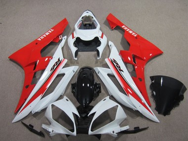 Buy 2006-2007 Yamaha YZF R6 Motorcycle Fairing - White Red Glossy Black UK