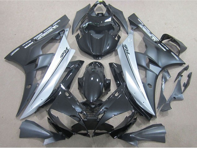 2006-2007 Yamaha YZF R6 Motorcycle Fairings - Glossy Black Matte Black Silver UK