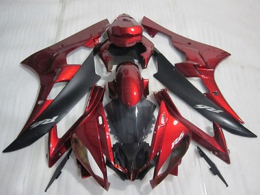 Buy 2006-2007 Yamaha YZF R6 Bike Fairings - Red Matte Black UK