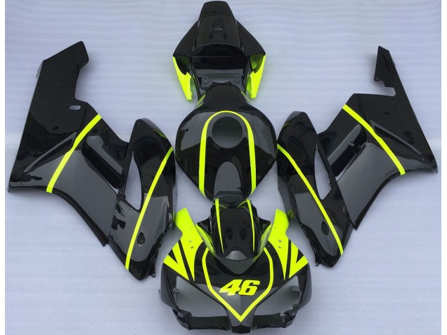 All Black and High Viz 46 04-05 CBR1000RR Motorcycle Fairing All Black and High Viz 46 04-05 CBR1000RR Motorcycle Fairing