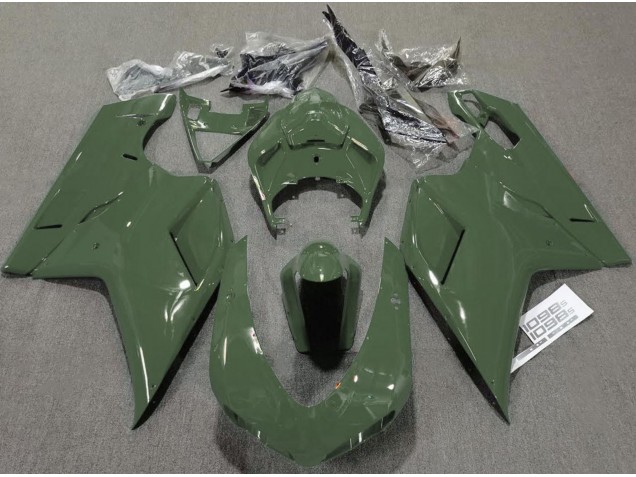 Army Green Gloss 07-14 Ducati 848 1098 1198 Motorcycle Fairing Army Green Gloss 07-14 Ducati 848 1098 1198 Motorcycle Fairing