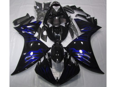 Black & Blue Flame 09-11 R1 Motorcycle Fairing