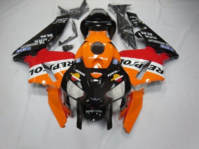 Black Bottom Repsol 05-06 CBR600RR Motorcycle Fairing Black Bottom Repsol 05-06 CBR600RR Motorcycle Fairing