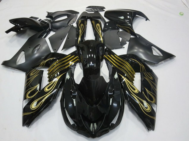 Black Gold 06-11 ZX14R Motorcycle Fairing Black Gold 06-11 ZX14R Motorcycle Fairing