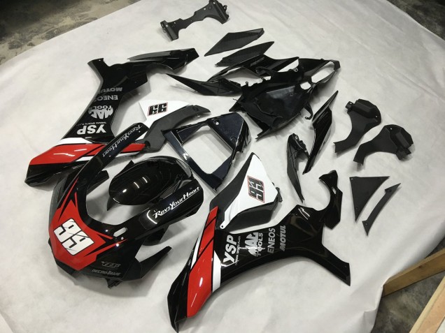 Black Red and White 99 15-19 R1 Motorcycle Fairing Black Red and White 99 15-19 R1 Motorcycle Fairing