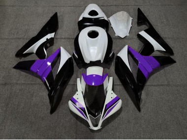 Black White and Purple 07-08 CBR600RR Motorcycle Fairing