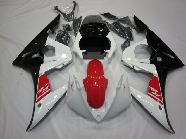 Black White and Red 05 R6 Motorcycle Fairing Black White and Red 05 R6 Motorcycle Fairing