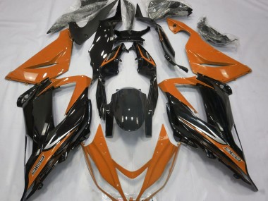 Black and Orange 13-18 ZX6R Motorcycle Fairing