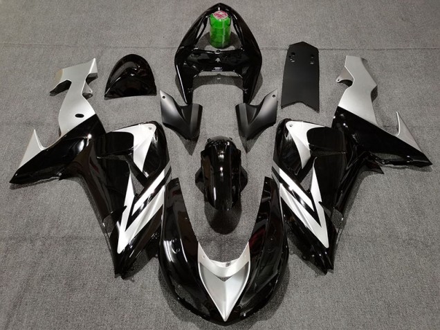 Black and Silver 06-07 ZX10R Motorcycle Fairing