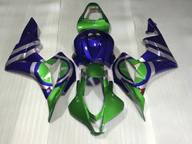 Blue Green Captain America 07-08 CBR600RR Motorcycle Fairing