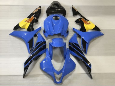Blue & Orange Bull 07-08 CBR600RR Motorcycle Fairing