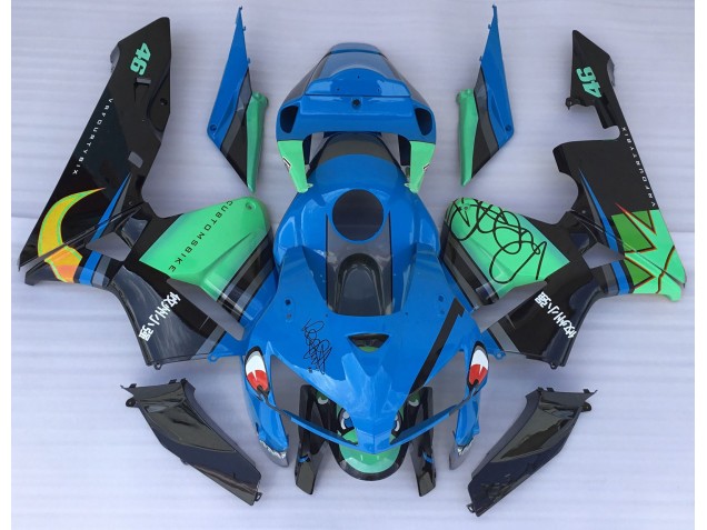 Blue Shark & Green 05-06 CBR600RR Motorcycle Fairing Blue Shark & Green 05-06 CBR600RR Motorcycle Fairing