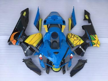 Blue Shark & Yellow 05-06 CBR600RR Motorcycle Fairing