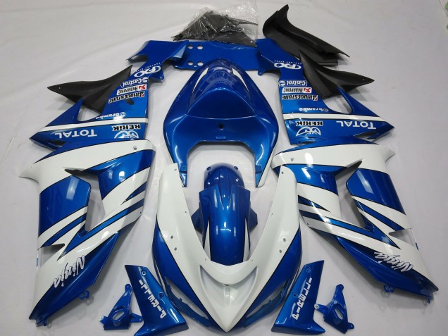 Blue White Ninja 06-07 ZX10R Motorcycle Fairing Blue White Ninja 06-07 ZX10R Motorcycle Fairing