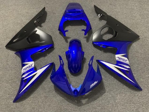 Blue White and Matte Black 03-04 R6 Motorcycle Fairing Blue White and Matte Black 03-04 R6 Motorcycle Fairing