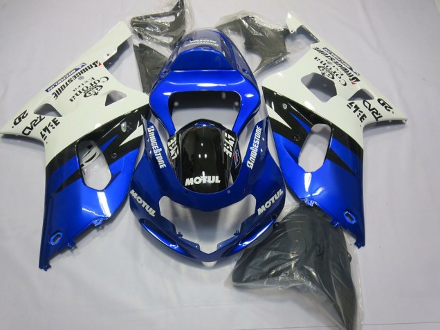 Blue and Black 01-03 GSXR 600-750 Motorcycle Fairing Blue and Black 01-03 GSXR 600-750 Motorcycle Fairing