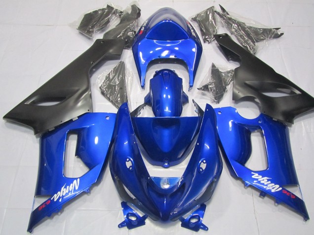 Blue and Black 05-06 ZX6R Motorcycle Fairing Blue and Black 05-06 ZX6R Motorcycle Fairing