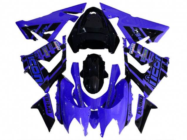Blue and Black & Logos 04-05 ZX10R Motorcycle Fairing Blue and Black & Logos 04-05 ZX10R Motorcycle Fairing