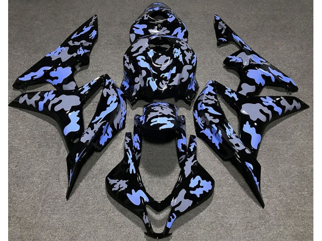 Blue and Grey Camouflage 07-08 CBR600RR Motorcycle Fairing Blue and Grey Camouflage 07-08 CBR600RR Motorcycle Fairing