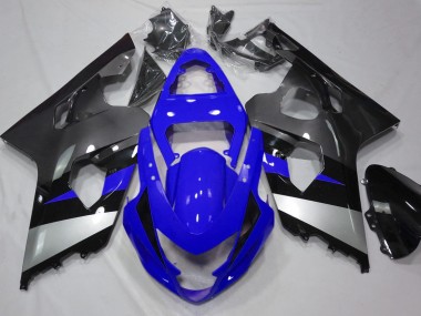 Blue and Silver 04-05 GSXR 600-750 Motorcycle Fairing