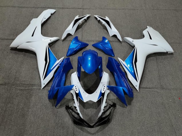Blue and White 11-24 GSXR 600-750 Motorcycle Fairing Blue and White 11-24 GSXR 600-750 Motorcycle Fairing