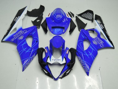 Blue and White Corona 05-06 GSXR 1000 Motorcycle Fairing