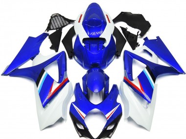 Blue and White Gloss 07-08 GSXR 1000 Motorcycle Fairing