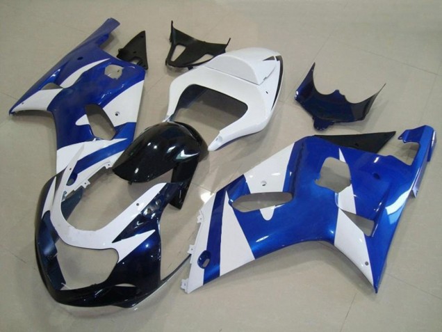 Blue and White OEM Style 01-03 GSXR 600-750 Motorcycle Fairing Blue and White OEM Style 01-03 GSXR 600-750 Motorcycle Fairing