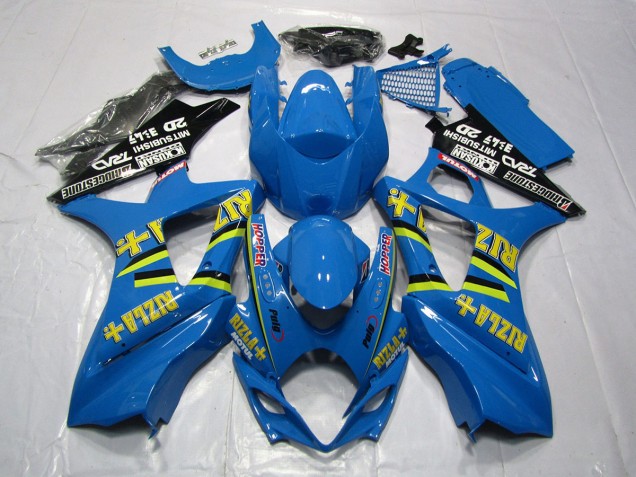 Bright Blue Rizla 07-08 GSXR 1000 Motorcycle Fairing Bright Blue Rizla 07-08 GSXR 1000 Motorcycle Fairing