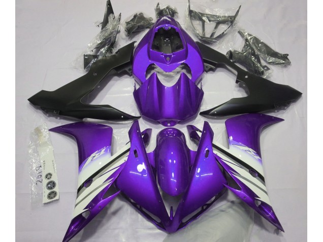 Bright Purple & White 04-06 R1 Motorcycle Fairing