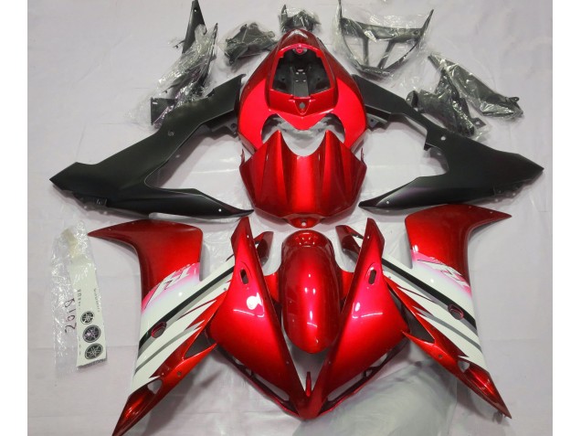 Bright Red & White 04-06 R1 Motorcycle Fairing