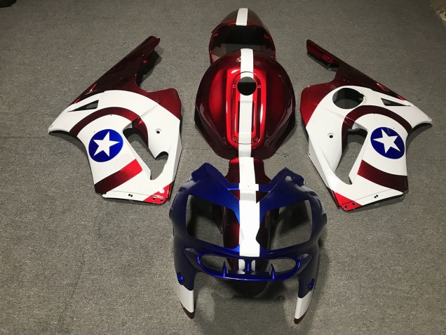 Captain America 02-05 ZX12R Motorcycle Fairing Captain America 02-05 ZX12R Motorcycle Fairing
