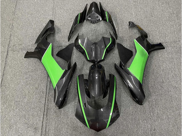 Carbon Fiber & Green 15-19 R1 Motorcycle Fairing Carbon Fiber & Green 15-19 R1 Motorcycle Fairing