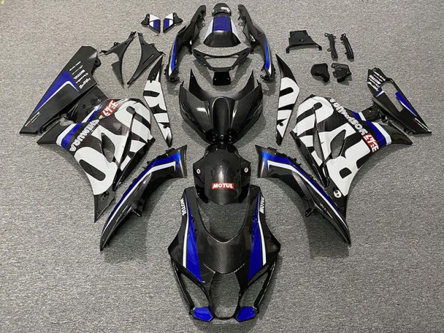 Carbon Fiber Style & Blue 17-23 GSXR 1000 Motorcycle Fairing Carbon Fiber Style & Blue 17-23 GSXR 1000 Motorcycle Fairing