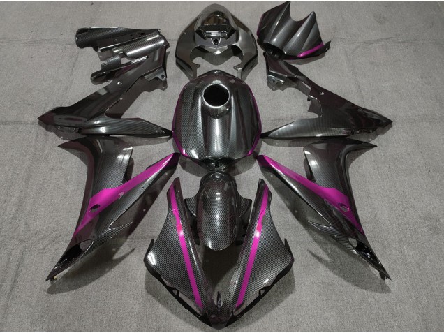 Carbon Fiber Style w Pink 04-06 R1 Motorcycle Fairing