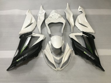 Crystal White & Satin Black 13-18 ZX6R Motorcycle Fairing