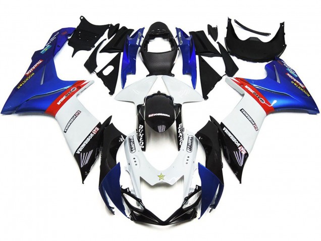 Custom Logos with Blue and Red 11-24 GSXR 600-750 Motorcycle Fairing Custom Logos with Blue and Red 11-24 GSXR 600-750 Motorcycle Fairing