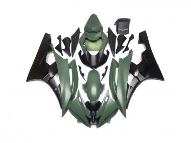 Custom Matte Green and Black 06-07 R6 Motorcycle Fairing