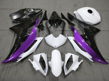 Custom Purple Black and White 08-16 R6 Motorcycle Fairing