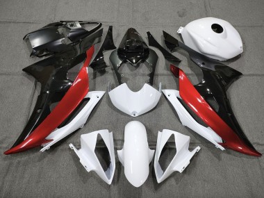 Custom Red Black and White 08-16 R6 Motorcycle Fairing