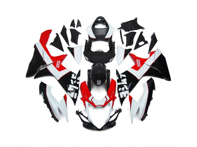 Custom Red and Black with Logos 11-24 GSXR 600-750 Motorcycle Fairing Custom Red and Black with Logos 11-24 GSXR 600-750 Motorcycle Fairing