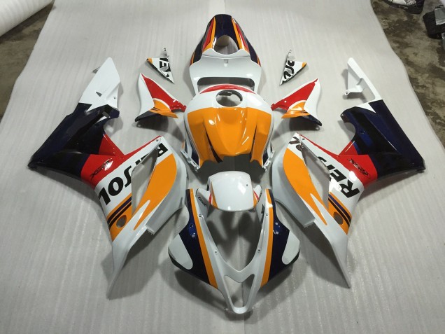 Custom White Repsol 07-08 CBR600RR Motorcycle Fairing Custom White Repsol 07-08 CBR600RR Motorcycle Fairing