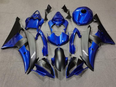 Dark Blue and Matte Black 08-16 R6 Motorcycle Fairing