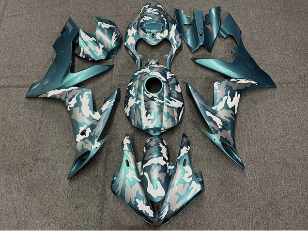 Dark Teal Camo 04-06 R1 Motorcycle Fairing