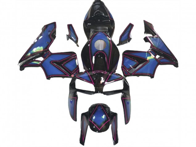 Deep Blue & Pink Outline 05-06 CBR600RR Motorcycle Fairing