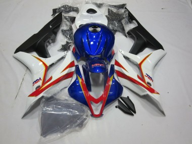 Deep Blue White and Red HRC 07-08 CBR600RR Motorcycle Fairing