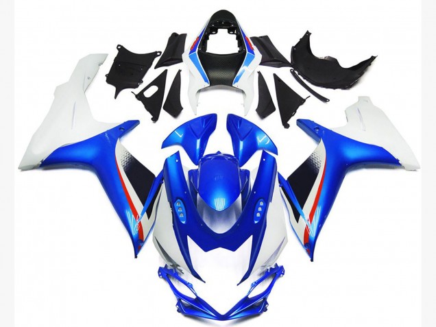 Deep Blue and Gloss White Style 11-24 GSXR 600-750 Motorcycle Fairing Deep Blue and Gloss White Style 11-24 GSXR 600-750 Motorcycle Fairing