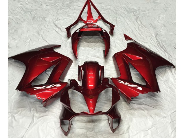 Deep Red Plain 02-12 VFR800 Motorcycle Fairing