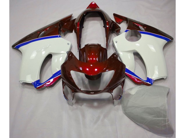 Deep Red and Blue 99-00 CBR600 F4 Motorcycle Fairing Deep Red and Blue 99-00 CBR600 F4 Motorcycle Fairing